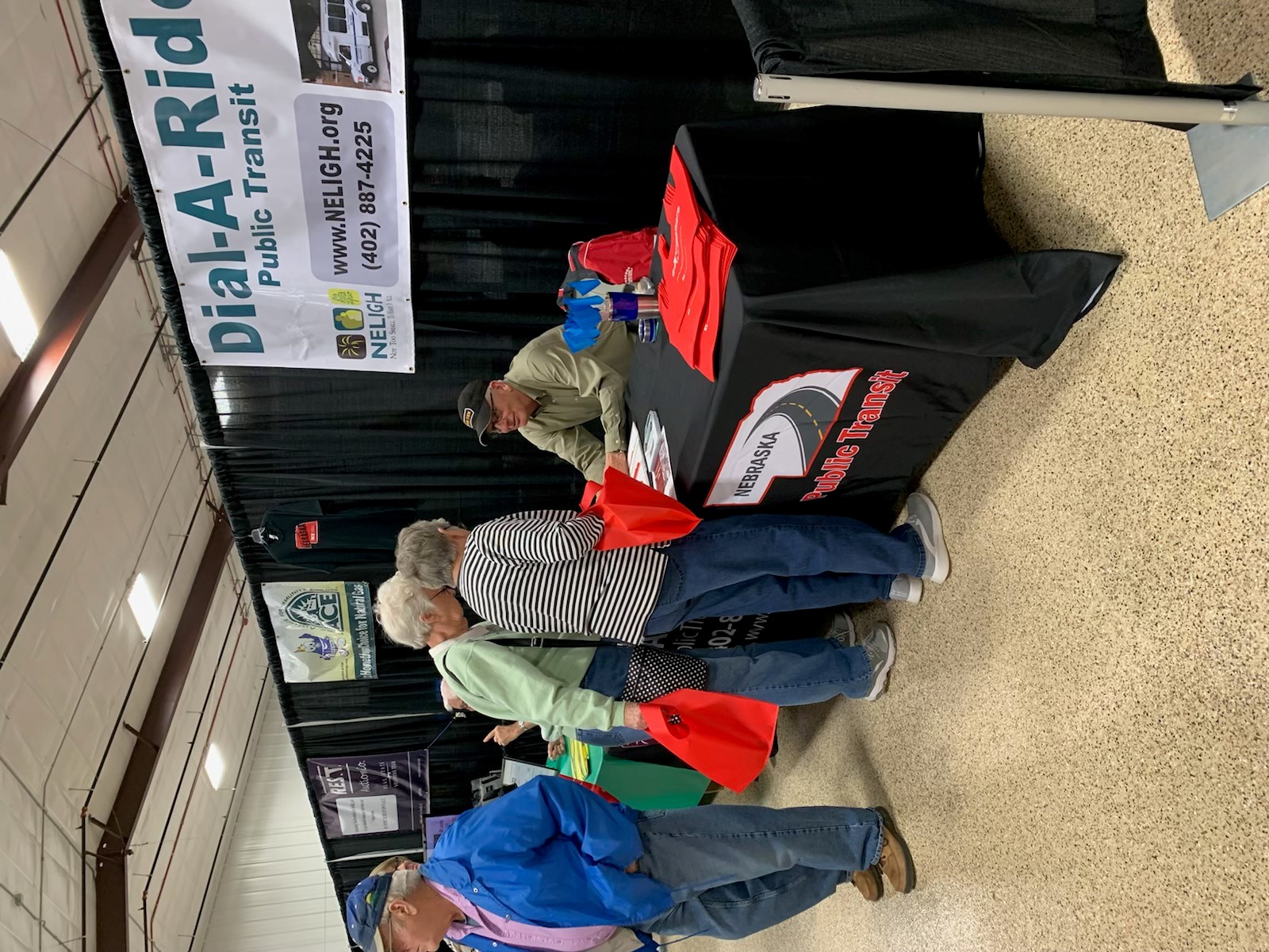 Photo of City of Neligh Dial-A-Ride at a local expo promoting Nebraska Public Transit Week 2021